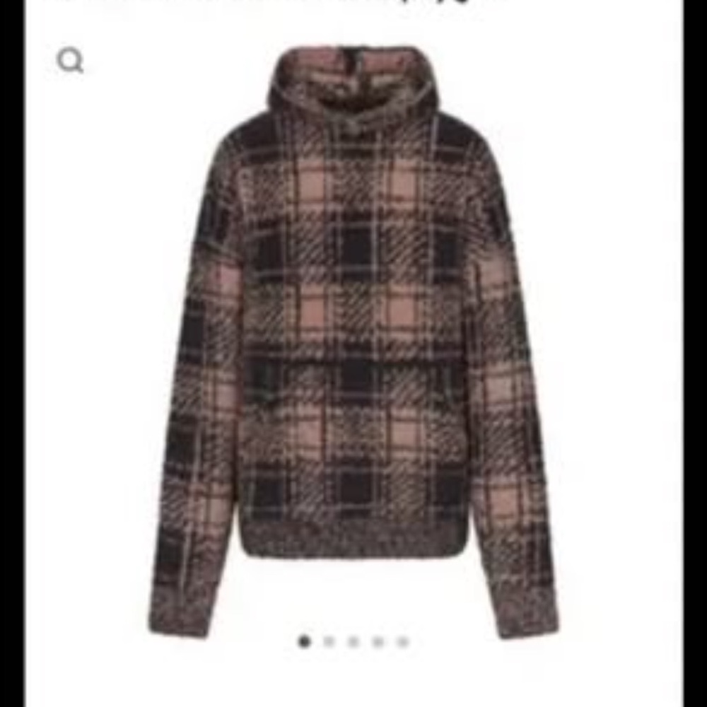SKIMS Plaid Cozy Sweater Hoodie